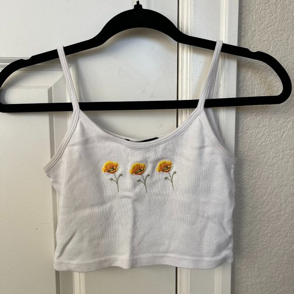 BRANDY MELVILLE SUNFLOWER CROPPED TANK - Picture 1 of 2